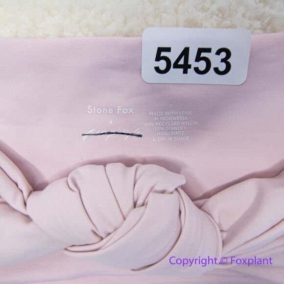 NEW Stone Fox Swim x‎ Free People lele knotted bandeau bikini top, size S - Picture 6 of 6
